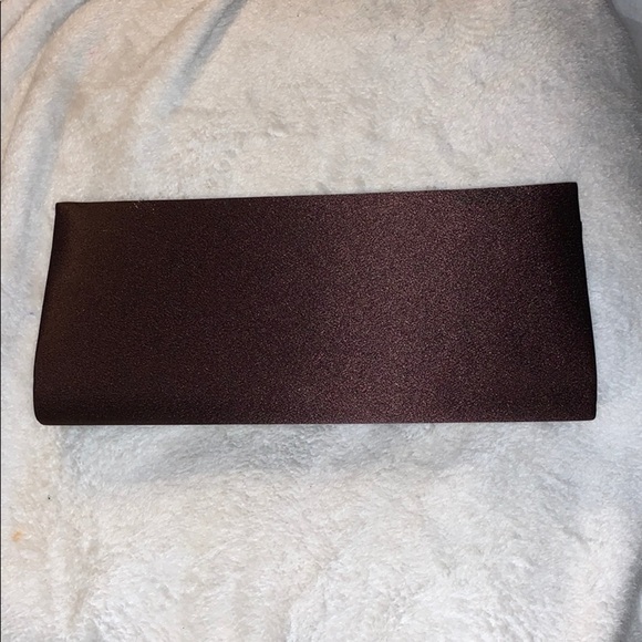Carlo Fellini Chocolate Brown Sheen Clutch-Classic - Picture 1 of 7